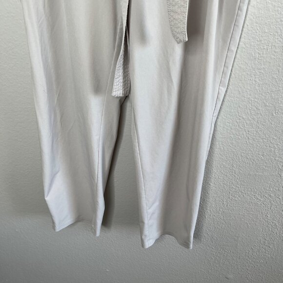 Athleta Skyline Pant II Ivory Belted Athleisure Travel Trousers Size 14 - Picture 3 of 14